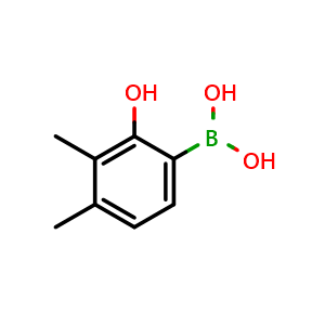 Chemical structure of (2-Hydroxy-3,4-dimethylphenyl)boronic acid , CAS 259209-31-9, AChemBlock AD255636