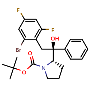 tert-Butyl (S)-2-((S)-2-(2-bromo-4,6-difluorophenyl)-1-hydroxy-1-phenylethyl)pyrrolidine-1-carboxylate