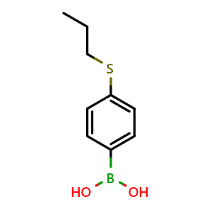 Chemical structure of (4-(Propylthio)phenyl)boronic acid , CAS 279261-73-3, AChemBlock AD255684
