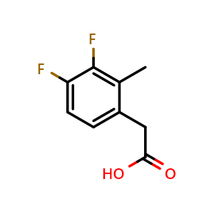 Chemical structure of 2-(3,4-difluoro-2-methylphenyl)acetic acid , CAS 2799640-73-4, AChemBlock AD255691