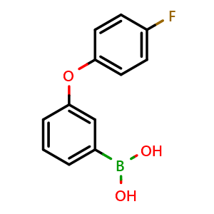 Chemical structure of 3-(4-Fluorophenoxy)phenylboronic acid , CAS 283173-82-0, AChemBlock AD255716
