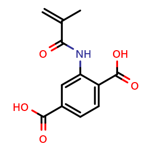 Chemical structure of 2-Methacrylamidoterephthalic acid , CAS 3025303-89-0, AChemBlock AD255744