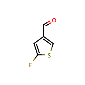 Chemical structure of 5-Fluorothiophene-3-carbaldehyde , CAS 32415-49-9, AChemBlock AD255758