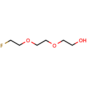 Chemical structure of 2-(2-(2-Fluoroethoxy)ethoxy)ethan-1-ol , CAS 373-45-5, AChemBlock AD255793