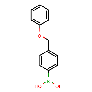 Chemical structure of 4-(Phenoxymethyl)phenylboronic acid , CAS 397843-61-7, AChemBlock AD255801