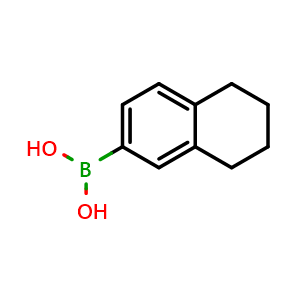 Chemical structure of 5,6,7,8-Tetrahydro-2-naphthalenylboronic acid , CAS 405888-56-4, AChemBlock AD255804