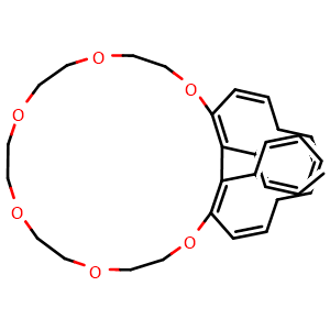 Chemical structure of Binaphthyl-20-crown-6 , CAS 41051-90-5, AChemBlock AD255805