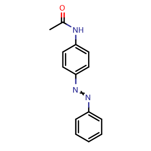Chemical structure of N-(4-phenyldiazenylphenyl)acetamide , CAS 4128-71-6, AChemBlock AD255807