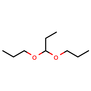 Chemical structure of 1,1-Dipropoxypropane , CAS 4744-11-0, AChemBlock AD255824