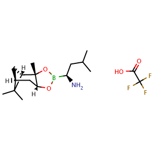 (S)-3-methyl-1-((3aS,4S,6S,7aR)-3a,5,5-trimethylhexahydro-4,6-methanobenzo[d][1,3,2]dioxaborol-2-yl)butan-1-amine 2,2,2-trifluoroacetate