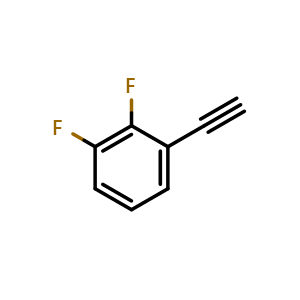 Chemical structure of 2,3-Difluorophenylacetylene , CAS 528878-43-5, AChemBlock AD255849