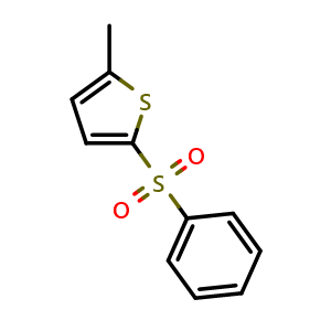 Chemical structure of 2-Methyl-5-(phenylsulfonyl)thiophene , CAS 5324-81-2, AChemBlock AD255850