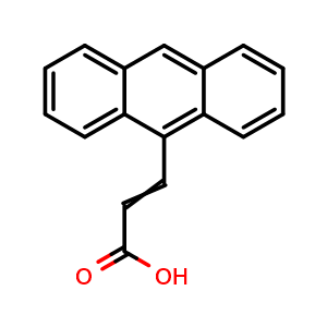 Chemical structure of 3-(Anthracen-9-yl)acrylic acid , CAS 5335-33-1, AChemBlock AD255851