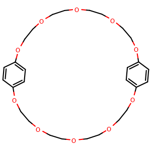 Chemical structure of 2,5,8,11,14,16,19,22,25,28-decaoxa-1,15(1,4)-dibenzenacyclooctacosaphane , CAS 53914-95-7, AChemBlock AD255853
