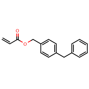 Chemical structure of 4-Benzylbenzyl acrylate , CAS 58419-97-9, AChemBlock AD255869