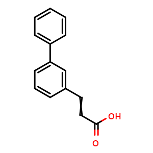 Chemical structure of 3-([1,1'-Biphenyl]-3-yl)acrylic acid , CAS 60521-26-8, AChemBlock AD255876