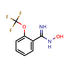 Chemical structure of N-hydroxy-2-trifluoromethoxy-benzamidine , CAS 63968-84-3, AChemBlock AD255888