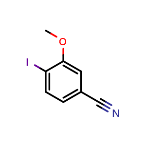 Chemical structure of 4-Iodo-3-methoxybenzonitrile , CAS 652997-56-3, AChemBlock AD255894