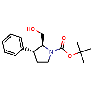Chemical structure of [(2S,3R)-1-Boc-3-phenyl-2-pyrrolidinyl]methanol , CAS 700367-14-2, AChemBlock AD255913