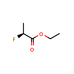 Chemical structure of Ethyl (s)-2-fluoropropanoate , CAS 72959-95-6, AChemBlock AD255921