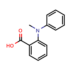 Chemical structure of 2-(Methyl(phenyl)amino)benzoic acid , CAS 73323-82-7, AChemBlock AD255922