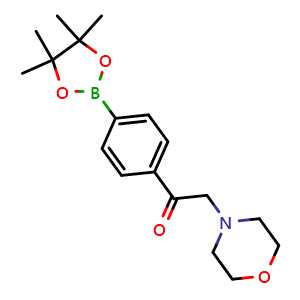 Chemical structure of 2-(Morpholin-4-yl)-1-[4-(tetramethyl-1,3,2-dioxaborolan-2-yl)phenyl]ethan-1-one , CAS 736991-86-9, AChemBlock AD255925