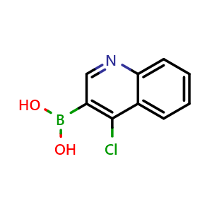 Chemical structure of 4-Chloroquinoline-3-boronic acid , CAS 745784-09-2, AChemBlock AD255927