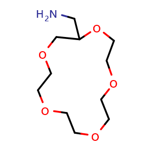 Chemical structure of 1,4,7,10,13-Pentaoxacyclopentadecane-2-methanamine , CAS 83585-56-2, AChemBlock AD255952
