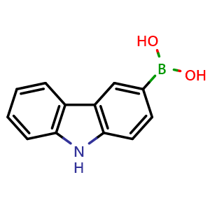 Chemical structure of 9H-carbazol-3ylboronic acid , CAS 851524-97-5, AChemBlock AD255980