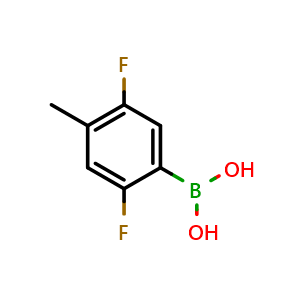 Chemical structure of 2,5-Difluoro-4-methylphenylboronic acid , CAS 872219-20-0, AChemBlock AD256010