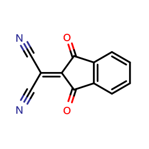 Chemical structure of 2-(Dicyanomethylene)indan-1,3-dione , CAS 90522-66-0, AChemBlock AD256051