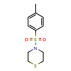 Chemical structure of 4-Tosylthiomorpholine , CAS 91329-86-1, AChemBlock AD256060