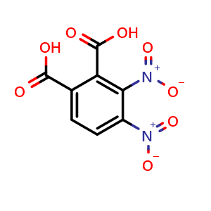 Chemical structure of 3,4-Dinitro-1,2-benzenedicarboxylic acid , CAS 92971-15-8, AChemBlock AD256080