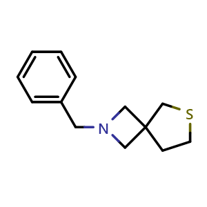 Chemical structure of 2-Benzyl-6-thia-2-azaspiro[3.4]octane , AChemBlock AD256170