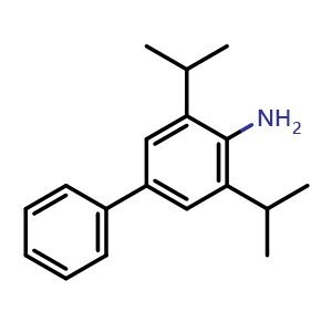 Chemical structure of 4-Phenyl-2,6-di(prop-2-yl)aniline , CAS 389104-62-5, AChemBlock AD256194