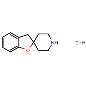 Chemical structure of 3H-Spiro[benzofuran-2,4'-piperidine] hydrochloride , CAS 91830-16-9, AChemBlock AD256200