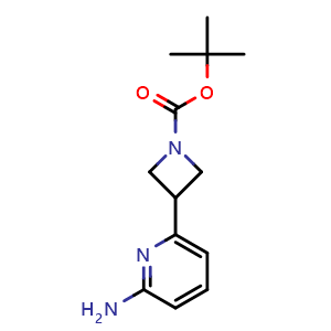 Chemical structure of 6-(1-Boc-azetidin-3-yl)pyridin-2-amine , CAS 2974358-50-2, AChemBlock AD256256