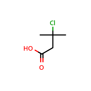 Chemical structure of 3-Chloro-3-methylbutanoic acid , CAS 60786-20-1, AChemBlock AD256263