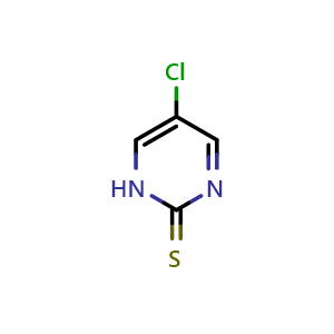 Chemical structure of 5-Chloropyrimidine-2(1H)-thione , CAS 34772-97-9, AChemBlock AD256306