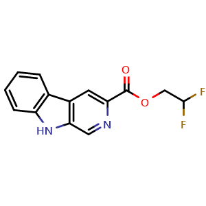 Chemical structure of 2,2-Difluoroethyl 9H-pyrido[3,4-b]indole-3-carboxylate , AChemBlock AD256323