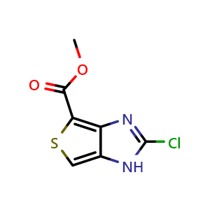 Chemical structure of Methyl 2-chloro-1H-thieno[3,4-d]imidazole-4-carboxylate , AChemBlock AD256346