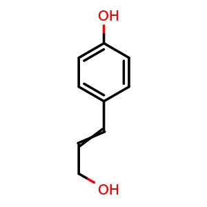 Chemical structure of P-coumaryl alcohol , CAS 3690-05-9, AChemBlock AD256360