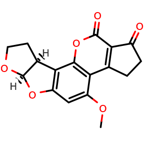 Chemical structure of Aflatoxin B2 , CAS 7220-81-7, AChemBlock AD256362
