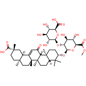 Chemical structure of 6'- methyl glycyrrhizinate , CAS 1185255-36-0, AChemBlock AD256366