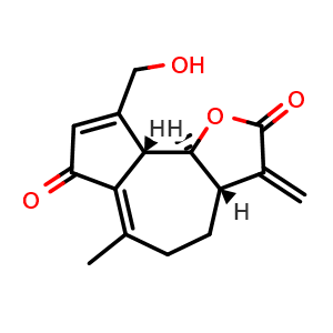 Chemical structure of 8-Deoxylactucin , CAS 65725-10-2, AChemBlock AD256379
