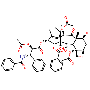 Chemical structure of 2'-Acetyltaxol , CAS 92950-40-8, AChemBlock AD256385