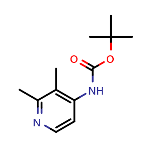Chemical structure of tert-Butyl 2,3-dimethylpyridin-4-ylcarbamate , AChemBlock AD256442