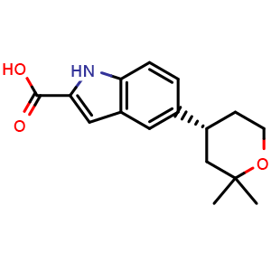 5-[(4R)-2,2-dimethyltetrahydropyran-4-yl]-1H-indole-2-carboxylic acid