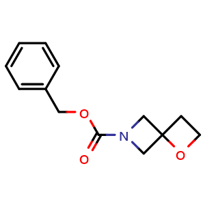 Chemical structure of benzyl 1-oxa-6-azaspiro[3.3]heptane-6-carboxylate , CAS 1527518-91-7, AChemBlock AD256555