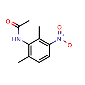 Chemical structure of N-(2,6-dimethyl-3-nitrophenyl)acetamide , CAS 5416-12-6, AChemBlock AD256600